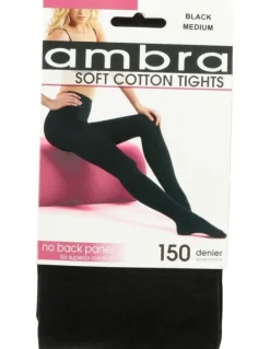 Ambra Cotton 150 Denier Opaque Tight Black