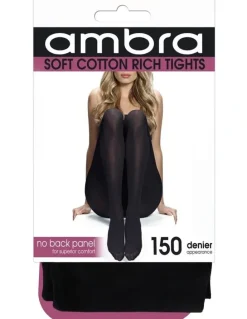 Ambra Cotton 150 Denier Opaque Tight Black