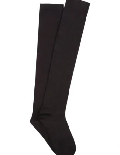 Ambra Cotton Blend 2 Pair Over the Knee Socks Black