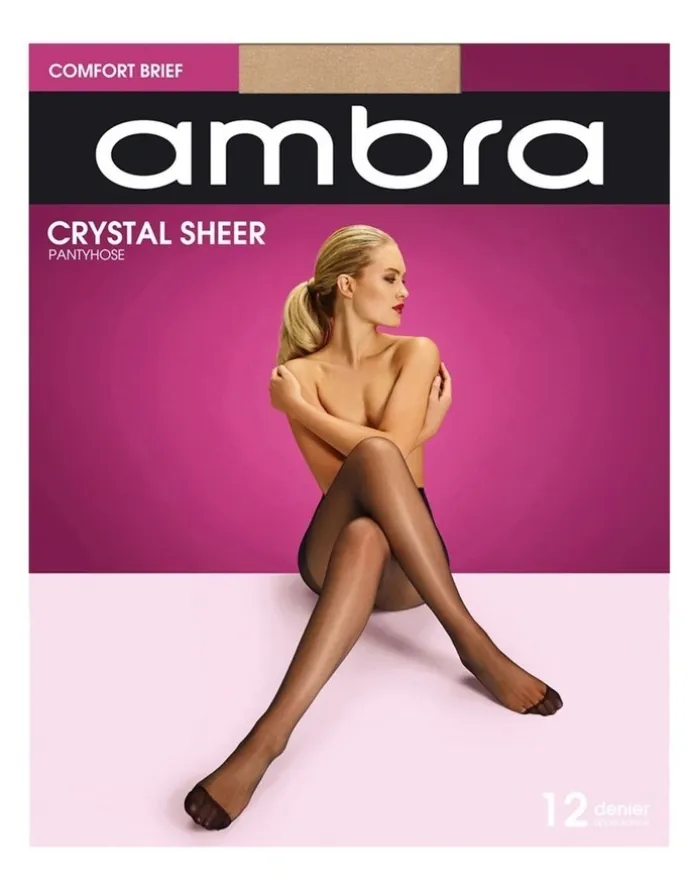 Ambra Crystal Sheer PantyHose Vision Extra Tall Tights in Natural