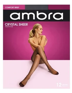 Ambra Crystal Sheer PantyHose Vision Extra Tall Tights in Brown