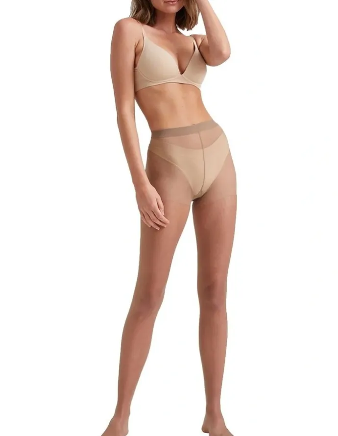 Ambra Crystal Sheer PantyHose Vision Extra Tall Tights in Brown