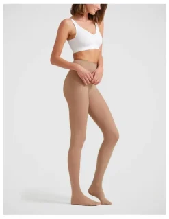 Ambra 70D Matte Opaque School Tight in Natural