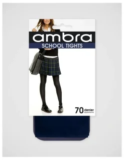 Ambra 70D Matte Opaque School Tight in College Navy