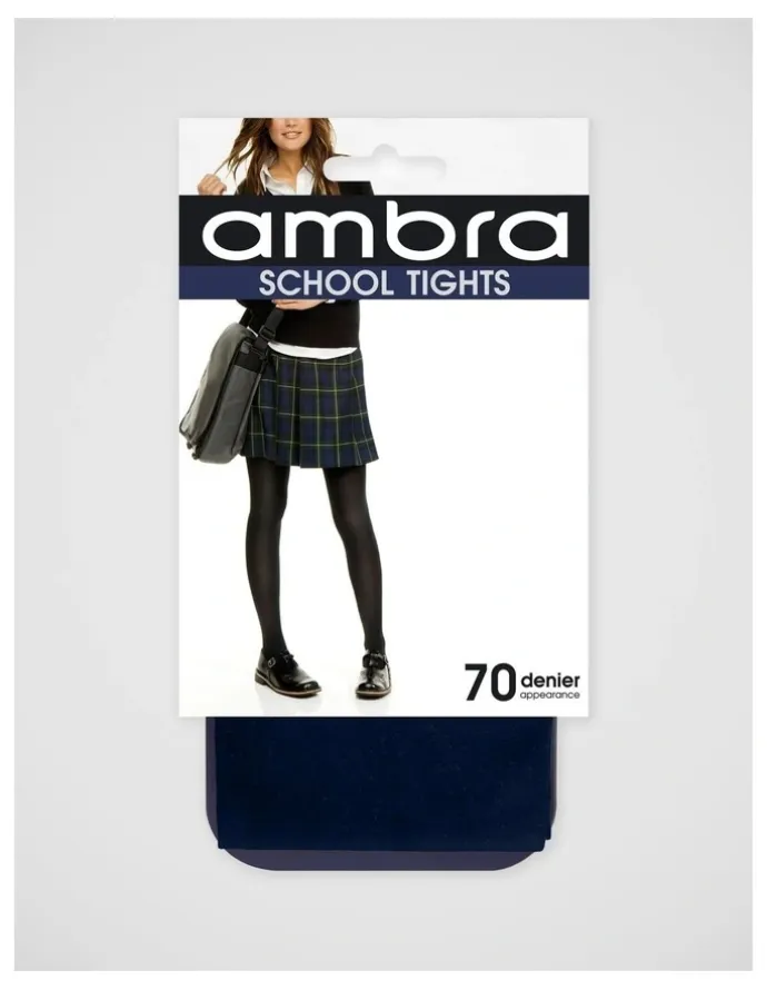 Ambra 70D Matte Opaque School Tight in College Navy
