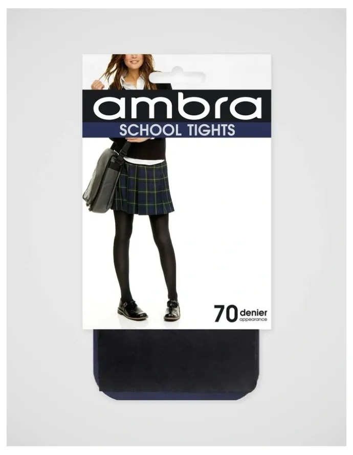 Ambra 70D Matte Opaque School Tight in Winter Grey