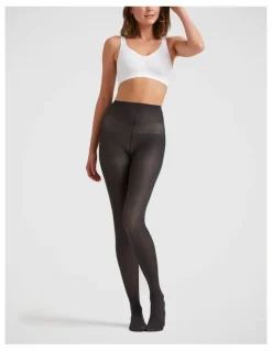 Ambra 70D Matte Opaque School Tight in Winter Grey