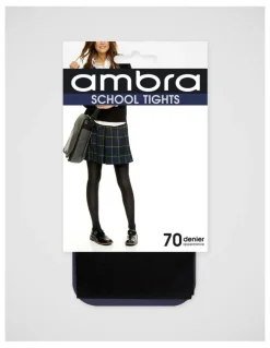 Ambra 70D Matte Opaque School Tight in Black