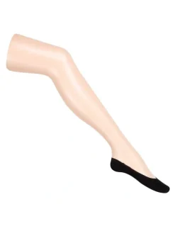 Ambra Ecostyle Bamboo Footlet 2 Pair Socks in Black