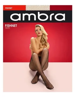 Ambra Fishnet Stockings in Cream