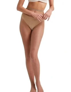 Ambra Fishnet Stockings in Cream