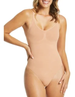 Ambra Killer Curves Low Back Shaping G-String Bodysuit in Toffee