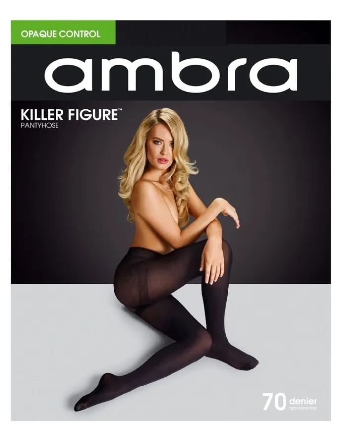 Ambra Killer Figure Opaque Tight Black