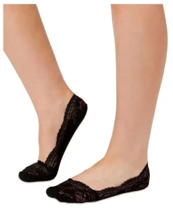 Ambra Lace Footlet in Black