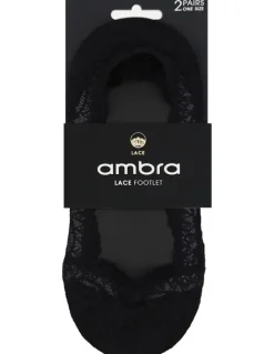 Ambra Lace Footlet in Black