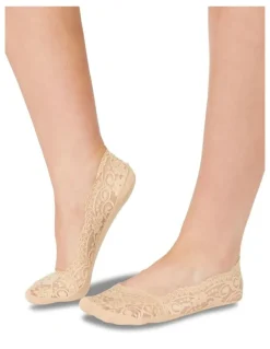 Ambra Lace Footlet in Natural