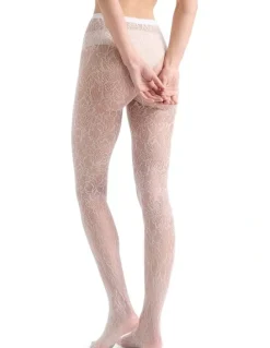 Ambra Lace Illusion Tight in White