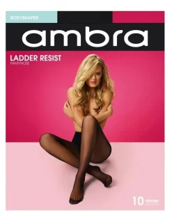 Ambra Ladder Resist Bodyshaper Pantyhose in Black