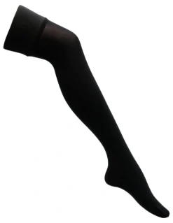 Ambra No Show Opaque Stay Up Tights in Black