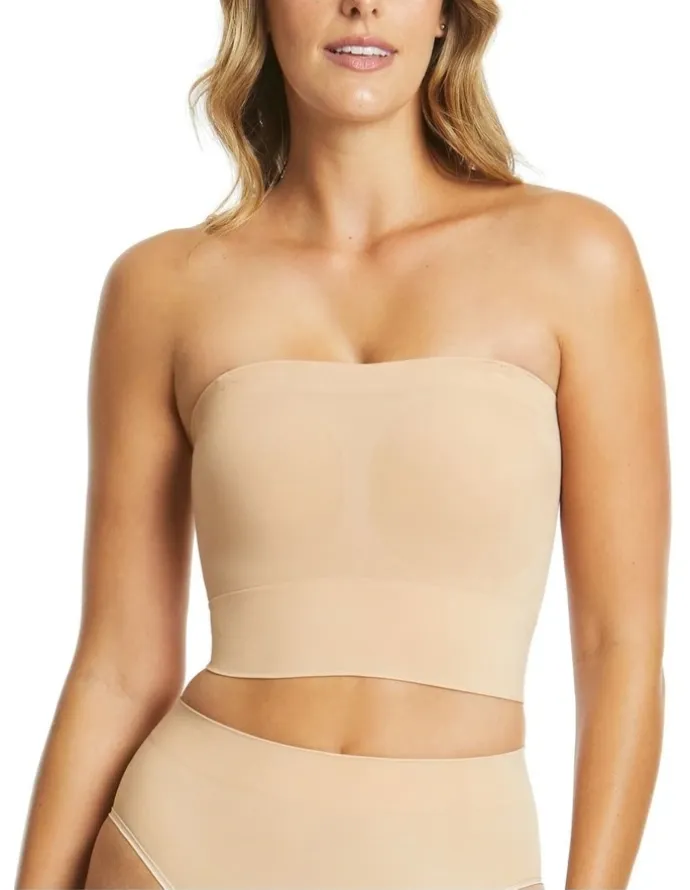 Ambra Powerlite Longline Bandeau in Rose Beige