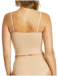 Ambra Powerlite Longline Bandeau in Rose Beige
