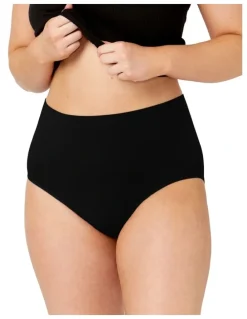 Ambra Seamless Smoothies Recycled Full Brief 2 Pack in Black