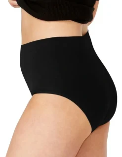 Ambra Seamless Smoothies Recycled Full Brief 2 Pack in Black