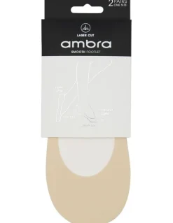 Ambra Smooth Footlet 2 Pack in Natural