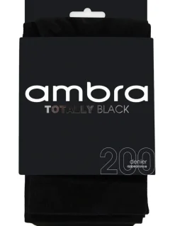 Ambra Totally Opaque 200 Denier Tight in Black