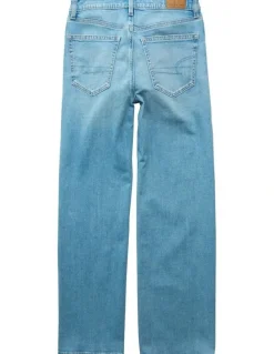 American Eagle Dreamy Drapey Stretch Super High-Waisted Baggy Wide-Leg Jeans in Moon Stone Light
