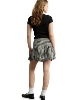 American Eagle High-Waisted Smocked Bubble Skirt in Multi
