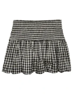 American Eagle High-Waisted Smocked Bubble Skirt in Multi