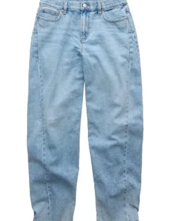 American Eagle Stretch Barrel Jeans in Light Acid Wash