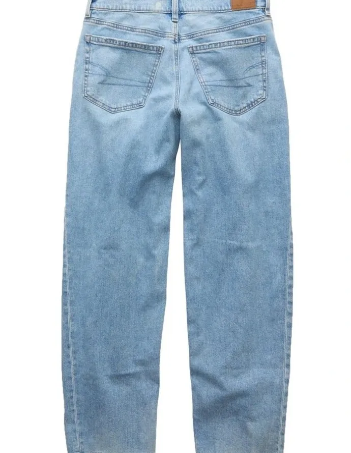 American Eagle Stretch Barrel Jeans in Light Acid Wash