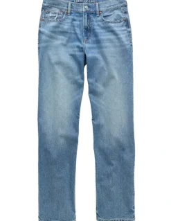 American Eagle Strigid Low-Rise Baggy Straight Jean in Fresh Bright