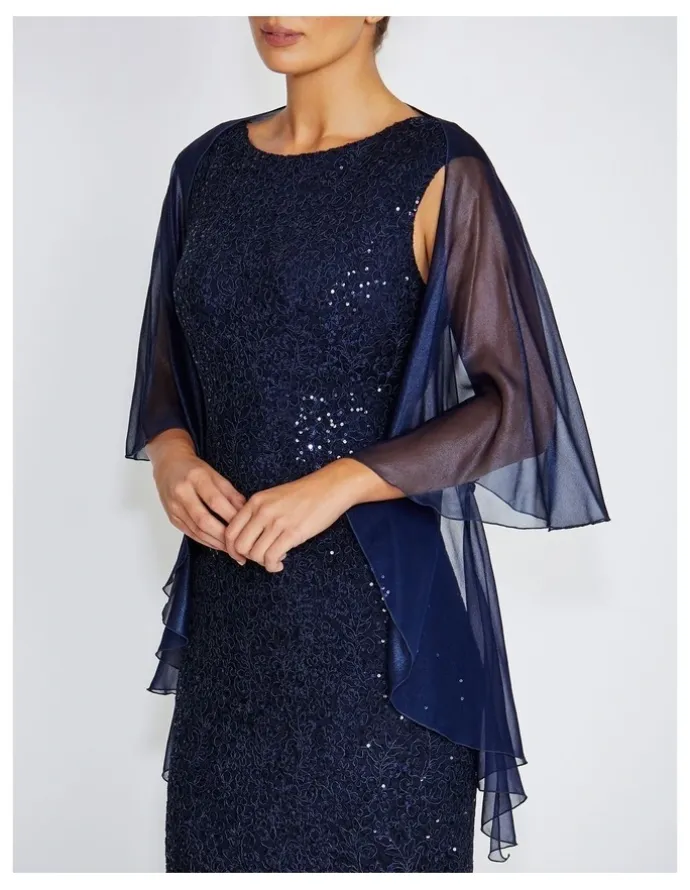 Anthea Crawford Fortuna Metallic Silk Shrug