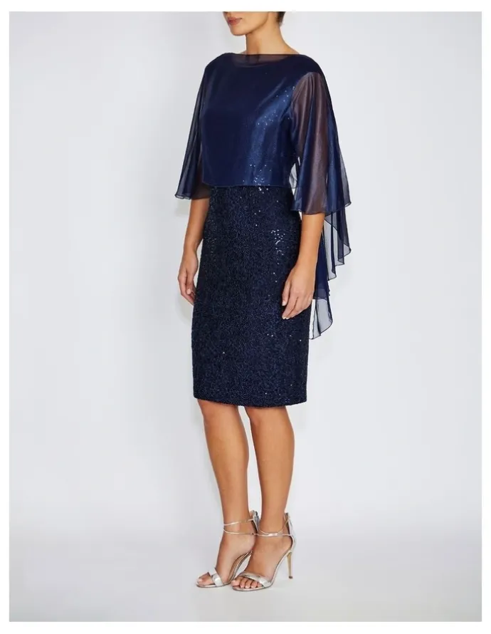 Anthea Crawford Fortuna Metallic Silk Shrug