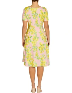 Anthea Crawford Alessandra Floral Dress in Pink