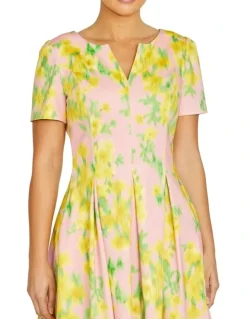 Anthea Crawford Alessandra Floral Dress in Pink