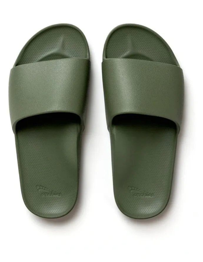 Archies Arch Support Slides in Olive