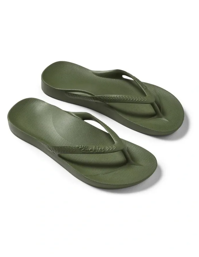 Archies Arch Support Thongs in Olive