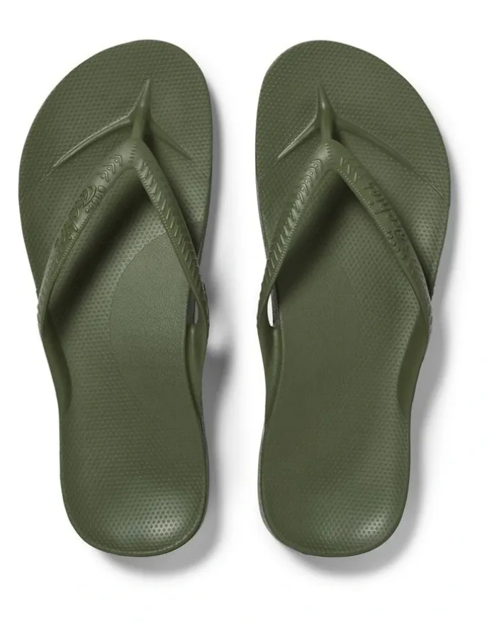 Archies Arch Support Thongs in Olive