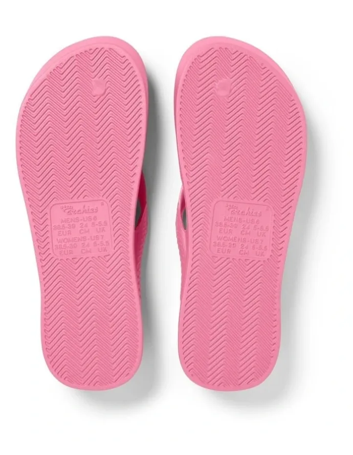 Archies Arch Support Thongs in Hot Pink