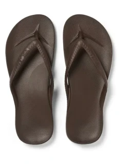 Archies Arch Support Thongs in Brown