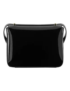 Armani Exchange Amy Patent Crossbody Bag in Black