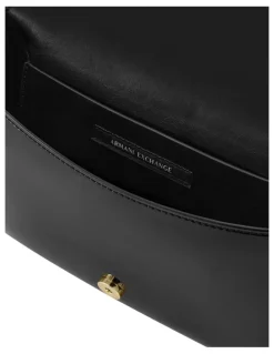 Armani Exchange Amy Patent Crossbody Bag in Black