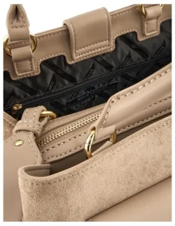 Armani Exchange Nicole Suede Tote Bag in Sand