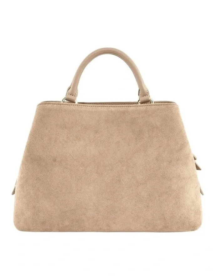 Armani Exchange Nicole Suede Tote Bag in Sand