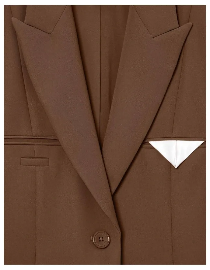 Armani Exchange Salt Lake Off Single Breasted Blazer in Brown