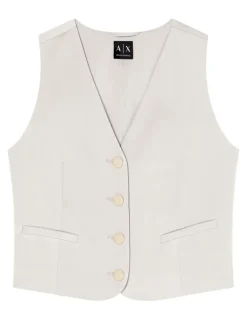 Armani Exchange Salt Lake Waistcoat in Sand